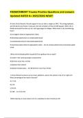 FISDAP&sol;NREMT Trauma Pracce Quesons and answers Updated RATED A&plus; 2025&sol;2026 NEW&excl;&excl;