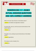 HONDROS BIO 117 - EXAM 2 ACTUAL 2025&sol;2026 QUESTIONS AND 100&percnt; CORRECT ANSWERS