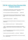 ITN 106 - Software Exam Questions With Complete Solutions