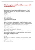 Skin Integrity and Wound Care exam with correct solutions