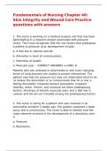 Fundamentals of Nursing Chapter 48- Skin Integrity and Wound Care Practice questions with answers&comma;42&period;docx