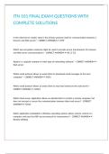 ITN 101 FINAL EXAM QUESTIONS WITH COMPLETE SOLUTIONS