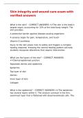 Skin integrity and wound care exam with verified answers