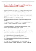 Exam -1- Skin Integrity and Wound Care exam questions with answers