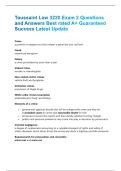 Toussaint Law 3220 Exam 2 Questions and Answers Best rated A&plus; Guaranteed Success Latest Update
