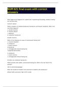 NUR 621 final exam with correct answers