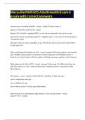 Maryville NUR 621 Adult Health Exam 4 exam with correct answers 