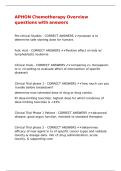 APHON Chemotherapy Overview questions with answers