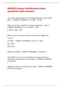 APHON Chemo Certification Exam questions with answers