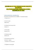 ASSEMBLIES OF GOD CREDENTIALING EXAM WITH  ACCURATE  SOLUTIONS&lpar;CERTIFIED CREDENTIALS EXAM -  ASSEMBLIES OF GOD&rpar;