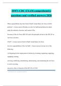 3F071 CDC EXAM comprehensive questions and verified answers 2026