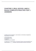 CHAPTER 2 REAL ESTATE LAWS & RULES COMPLETE PRACTICE TEST &plus; ANSWERS