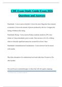 CDE Exam Study Guide Exam 2026 Questions and Answers