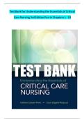 Test Bank for Understanding the Essentials of Critical Care Nursing&comma; 3rd Edition
