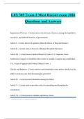 LES 305 Exam 2 Most Recent exam 2026 Questions and Answers