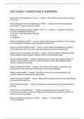 HSC EXAM 1 QUESTIONS & ANSWERS