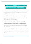 LA Series 103 EXAM comprehensive questions and verified answers 2026