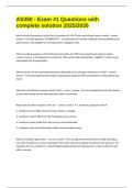 AS350 - Exam &num;1 Questions with complete solution 2025&sol;2026