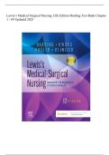 TEST BANK FOR Lewis's Medical-Surgical Nursing&colon; Assessment and Management of Clinical Problems&comma; Single Volume 12th Edition by Mariann M&period; Harding&comma; Jeffrey Kwong&comma; Debra Hagler & Courtney Reinisch &comma; ISBN&colon; 9780323789615 &vert;Chapter 1-69&vert; Guide A&plus;