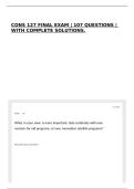CONS 127 FINAL EXAM &vert; 107 QUESTIONS &vert; WITH COMPLETE SOLUTIONS&period;