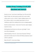 London Drugs Training EXAM 2026 Questions and Answers