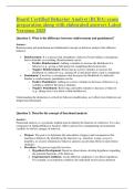 Board Certified Behavior Analyst &lpar;BCBA&rpar; exam preparation along with elaborated answers Latest