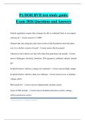 PA DOH BVR test study guide&period; Exam 2026 Questions and Answers