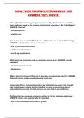 PUBHLTH129 REVIEW QUESTIONS EXAM AND ANSWERS 100&percnt; SOLVED 