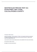 MASTER ELECTRICIAN TEST 211 EXAM PREP NEC CODE&comma; CALCULATIONS & SAFETY