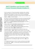 NACC Questions and Answers &lpar;100&percnt;  Correct Answers&rpar; Already Graded A&plus; 