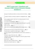 NACC exam part 1 Questions and  Answers &lpar;100&percnt; Correct Answers&rpar; Already  Graded A&plus;
