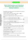NACC EXAM practice part 2 Questions  and Answers &lpar;100&percnt; Correct Answers&rpar;  Already Graded A&plus;