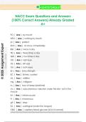 NACC Exam Questions and Answers  &lpar;100&percnt; Correct Answers&rpar; Already Graded  A&plus;