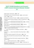 NACC EXAM Questions and Answers  &lpar;100&percnt; Correct Answers&rpar; Already Graded  A&plus;
