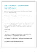 EBIO 1210 Exam 1 Questions With Correct Answers&period;