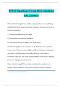 FP511 Final Quiz Exam 2026 Questions and Answers