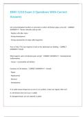 EBIO 1210 Exam 3 Questions With Correct Answers