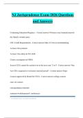 NJ Jurisprudence Exam 2026 Questions and Answers