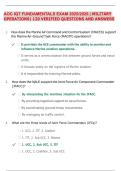 AOC IQT FUNDAMENTALS EXAM 2025&sol;2026 &vert; MILITARY OPERATIONS&vert; 120 VERIFIED QUESTIONS AND ANSWERS