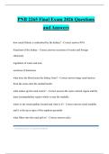 PNB 2265 Final Exam 2026 Questions and Answers