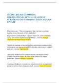 SNCOA LDR-303S IMPROVING ORGANIZATIONS ACTUAL EXAM TEST QUESTIONS AND ANSWERS LATEST 2025-2026 UPDATE