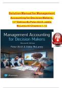 Solution Manual for Management Accounting for Decision Makers&colon; 11th Edition by Peter Atrill and Eddie McLaney &lpar;All Chapters 1-12&rpar;