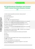 NC Bail Bondsman Questions and Answers  (100% Correct Answers) Already Graded  A+ 