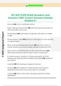 NC BLET STATE EXAM Questions and  Answers &lpar;100&percnt; Correct Answers&rpar; Already  Graded A&plus;