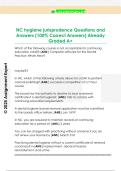 NC hygiene jurisprudence Questions and  Answers &lpar;100&percnt; Correct Answers&rpar; Already  Graded A&plus; 