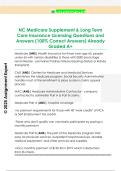 NC Medicare Supplement & Long Term  Care Insurance Licensing Questions and  Answers &lpar;100&percnt; Correct Answers&rpar; Already  Graded A&plus; 