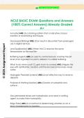 NCLE BASIC EXAM Questions and Answers  &lpar;100&percnt; Correct Answers&rpar; Already Graded  A&plus;