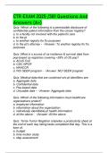 CTR EXAM 2025 &sol;381 Questions with Verified Answers &lowbar; Complete Guide &lpar;Rated A&plus;&rpar;