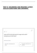 TEST 8- SOLDERING AND BRAZING LATEST 2025&sol;26 QUESTIONS AND ANSWERS&period;