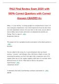 PALS Final Review Exam 2025 with  100&percnt; Correct Questions with Correct  Answers GRADED A&plus;